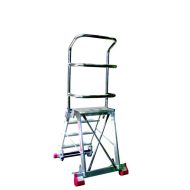   ALUMÍNIUM SZERELŐÁLLVÁNY CM60 4 FOKÚ KORLÁTTAL, M.MAG: 2,78M