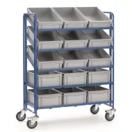   EURO dobozos kocsi 1398, dobozokkal, rakfelület 1.240 x 610 mm, 300 kg