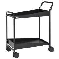   Design tálalókocsi KONGAMEK KM1987-S FEKETE, rakfelület 690 x 435 mm, 150 kg