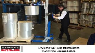Novotransz Kft. - Lift2Move 175 120kg tekercsfordító, mobil kivitel munka közben