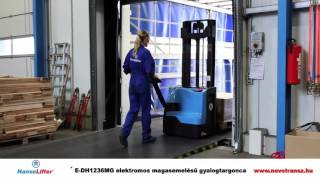 Novotransz Kft. - HanseLifter E-DH1236MG elektromos magasemelésű gyalogtargonca