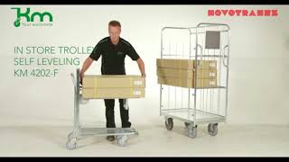 KONGAMEK KM4202-F bevásárlókocsi önbeálló szintszabályozással - Novotransz Kft.