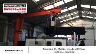 Novotransz Kft. - Oszlopos forgódaru 360 fokos elektromos forgatással