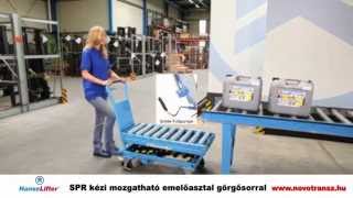 Novotransz Kft. - HanseLifter SPR kézi mozgatható emelőasztal görgősorral