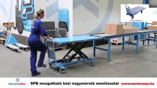 Novotransz Kft. - HanseLifter SPB500 kézi mozgatható nagyméretű emelőasztal