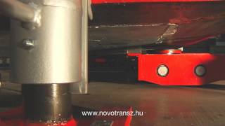 Novotransz anyagmozgatás, hajtott szállító zsámolyoz nehézgép telepítéshez