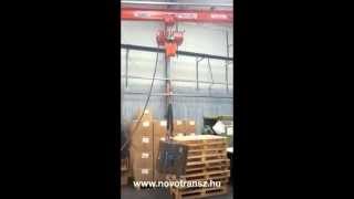 Novotransz Kft. - REMA, elephant elektromos láncos emelő, bakdarura szerelve