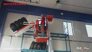 Elevah 75 TIRES picking önjáró személyemelő gumi abroncs emelő munkaállvány platformmal - Novotransz
