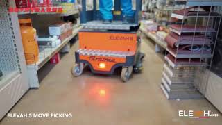 Elevah 5 MOVE picking önjáró személyemelő platformmal raktáráruházi környezetben - Novotransz Kft.