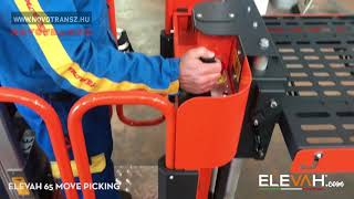 Elevah® 65 MOVE picking önjáró személyemelő munkaállvány felhajtható platformmal - Novotransz Kft.
