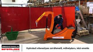 HydroBull ITI500N 500 kg ellensúlyos zsiráfemelő, műhelydaru, kézi emelés - Novotransz Kft.