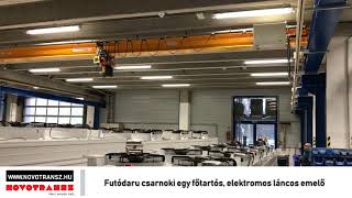 Novotransz Kft. - Futódaru csarnoki egy főtartós, elektromos láncos emelő